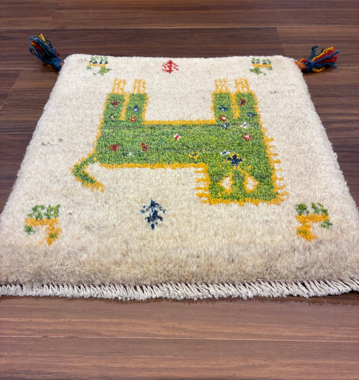 【千葉店】ギャッベ 41cm x 41cm Z1403