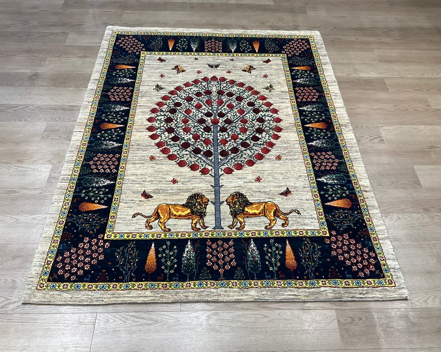 カシュクリギャッベ  200cm x 152cm RJ16073