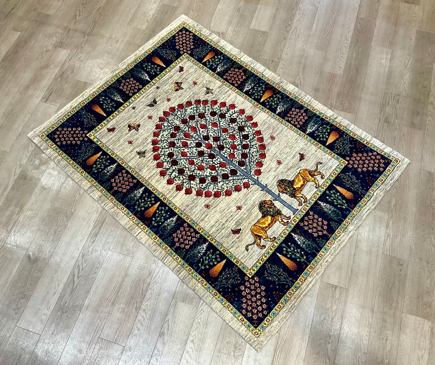 カシュクリギャッベ  200cm x 152cm RJ16073