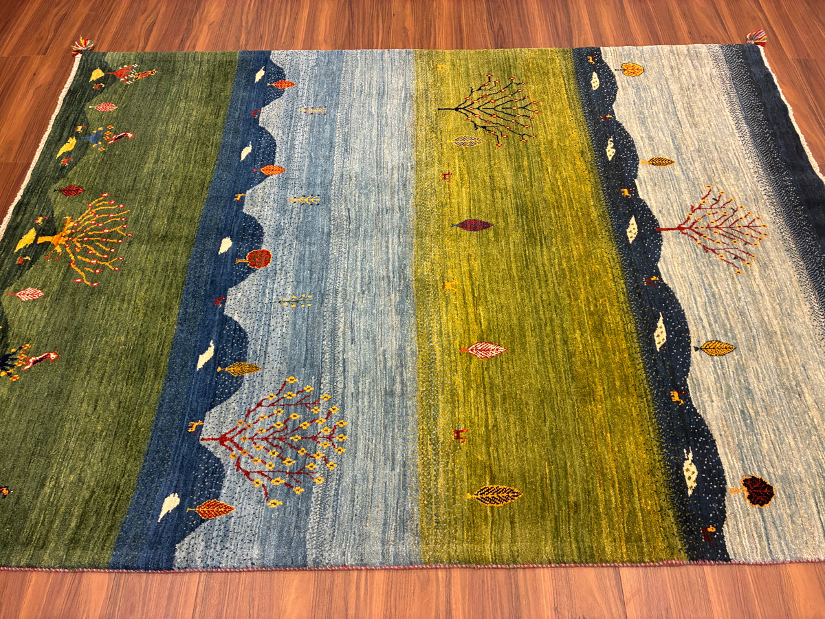 【千葉店】カシュクリギャッベ  210cm x 150cm BT5129