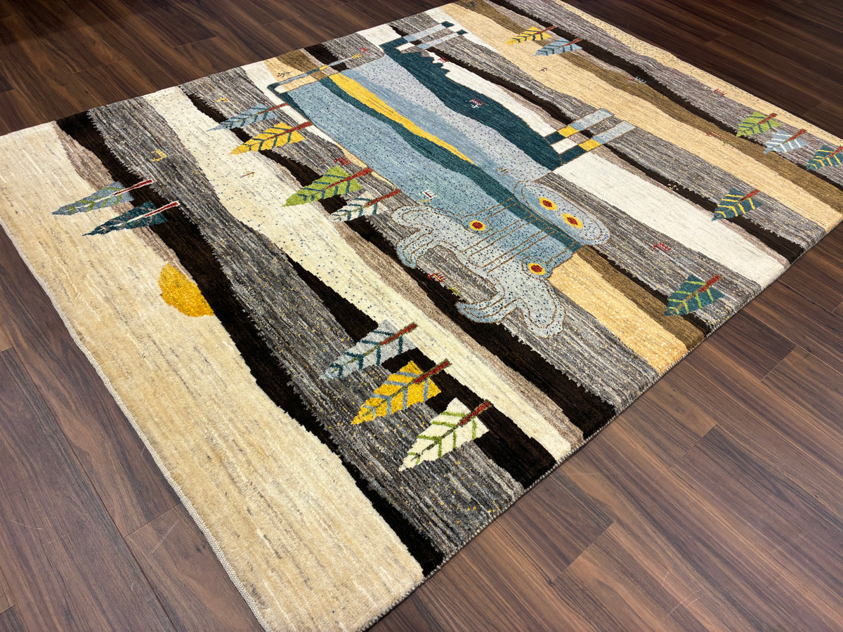 【千葉店】カシュクリギャッベ  199cm x 148cm RJ17447