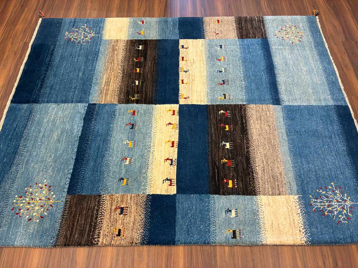 【千葉店】カシュクリギャッベ  193cm x 152cm RJ11869