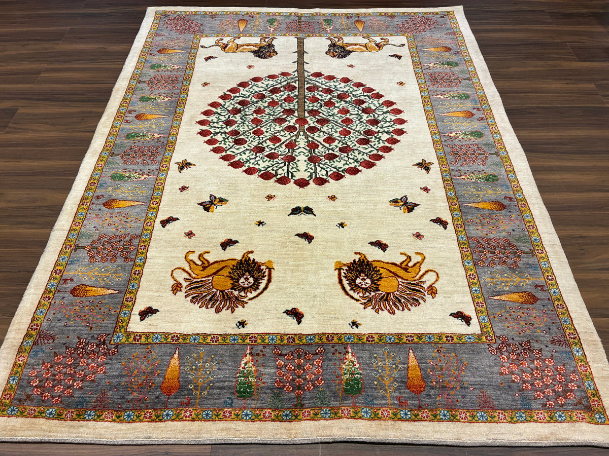 【千葉店】カシュクリギャッベ  200cm x 154cm RJ17224