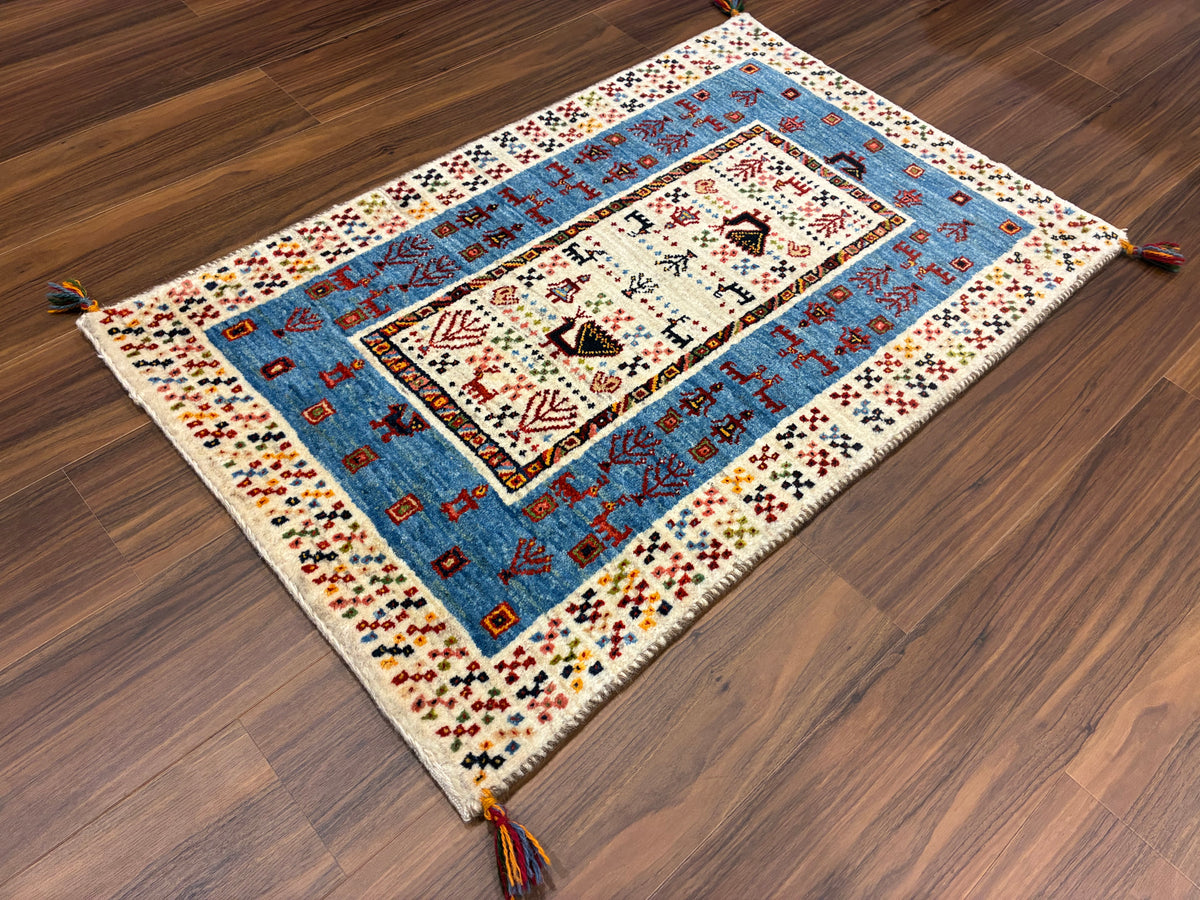 【千葉店】カシュクリギャッベ 98cm x 64cm RJ12247