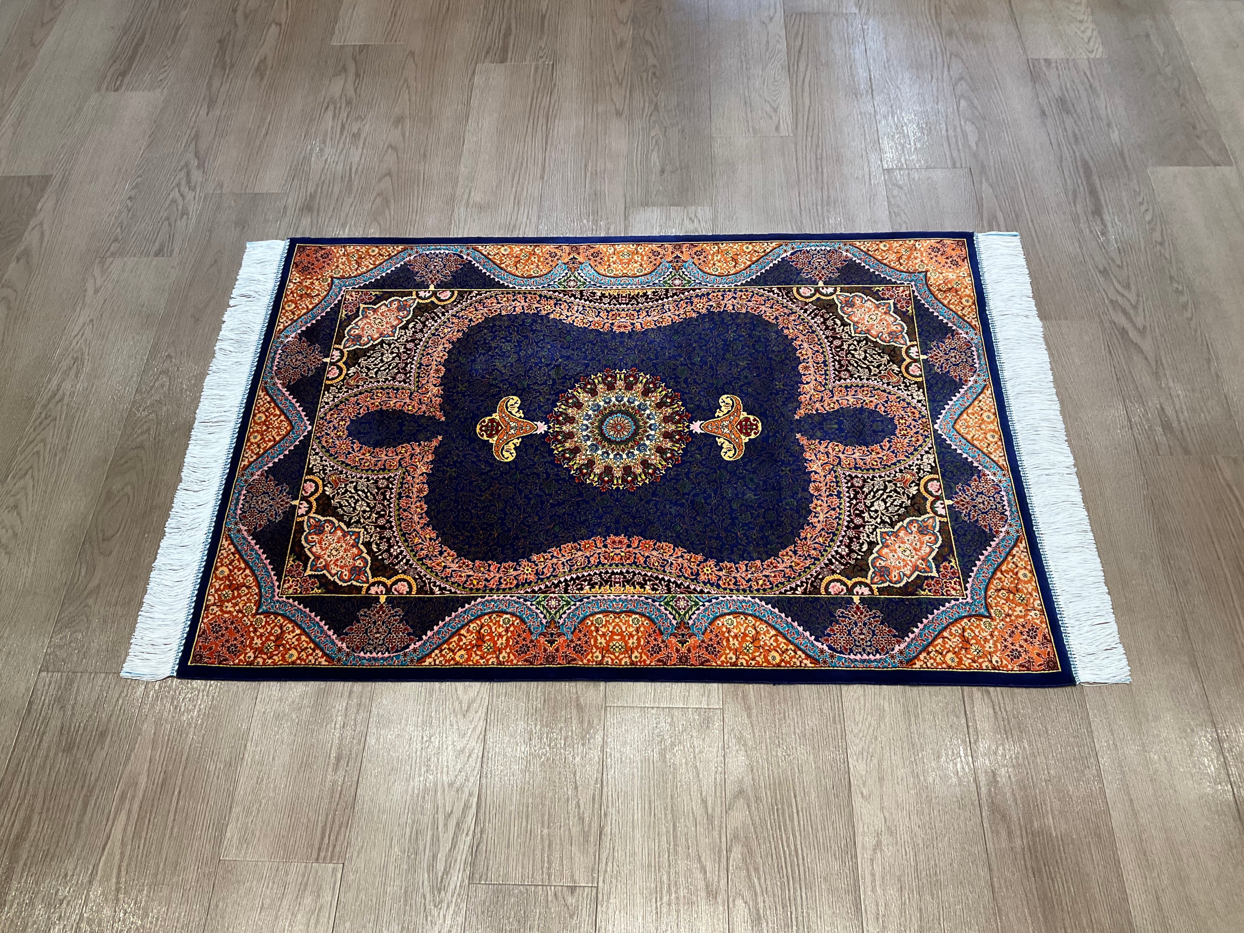 ペルシャンシルク 120cm x 80cm PS10448 – ペルシャ絨毯専門店