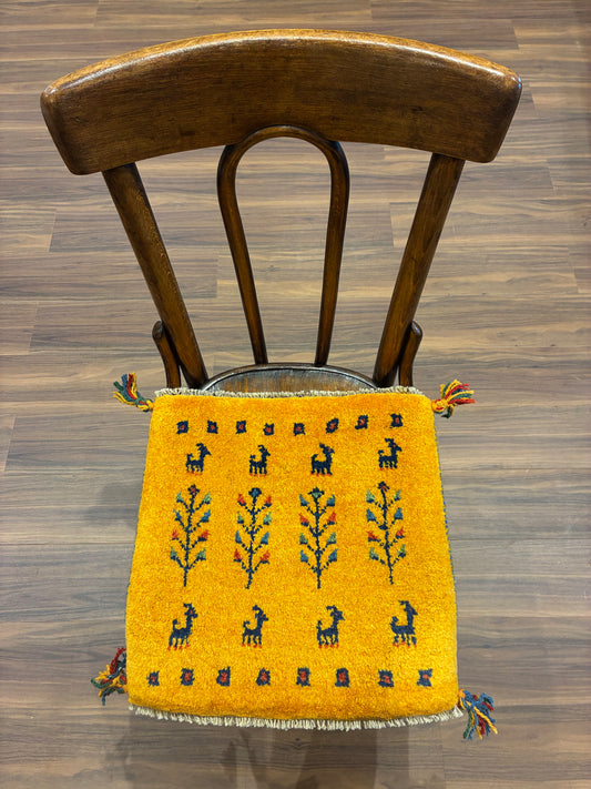 【千葉店】ギャッベ 42cm x 41cm Z2926