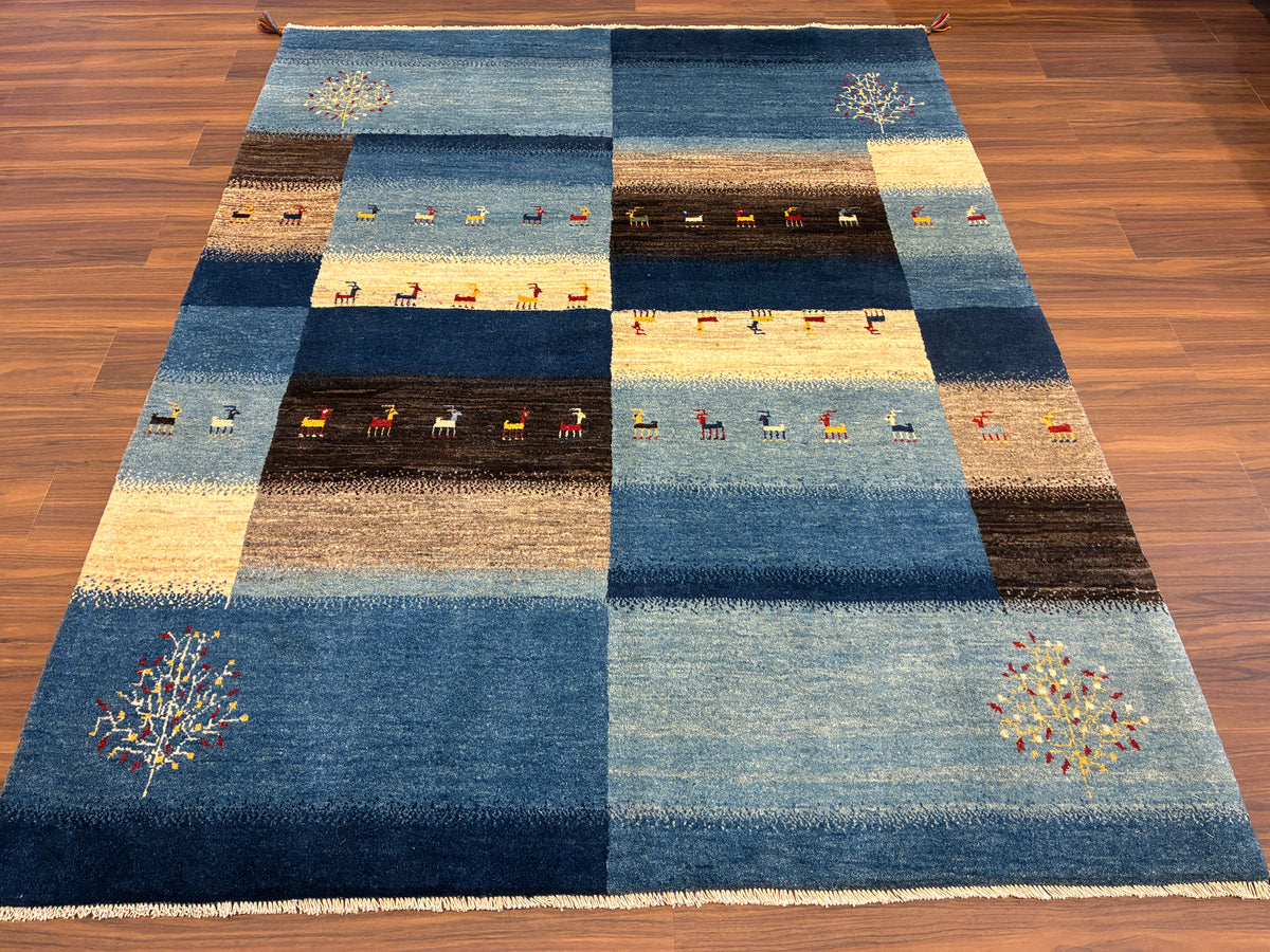 【千葉店】カシュクリギャッベ  193cm x 152cm RJ11869