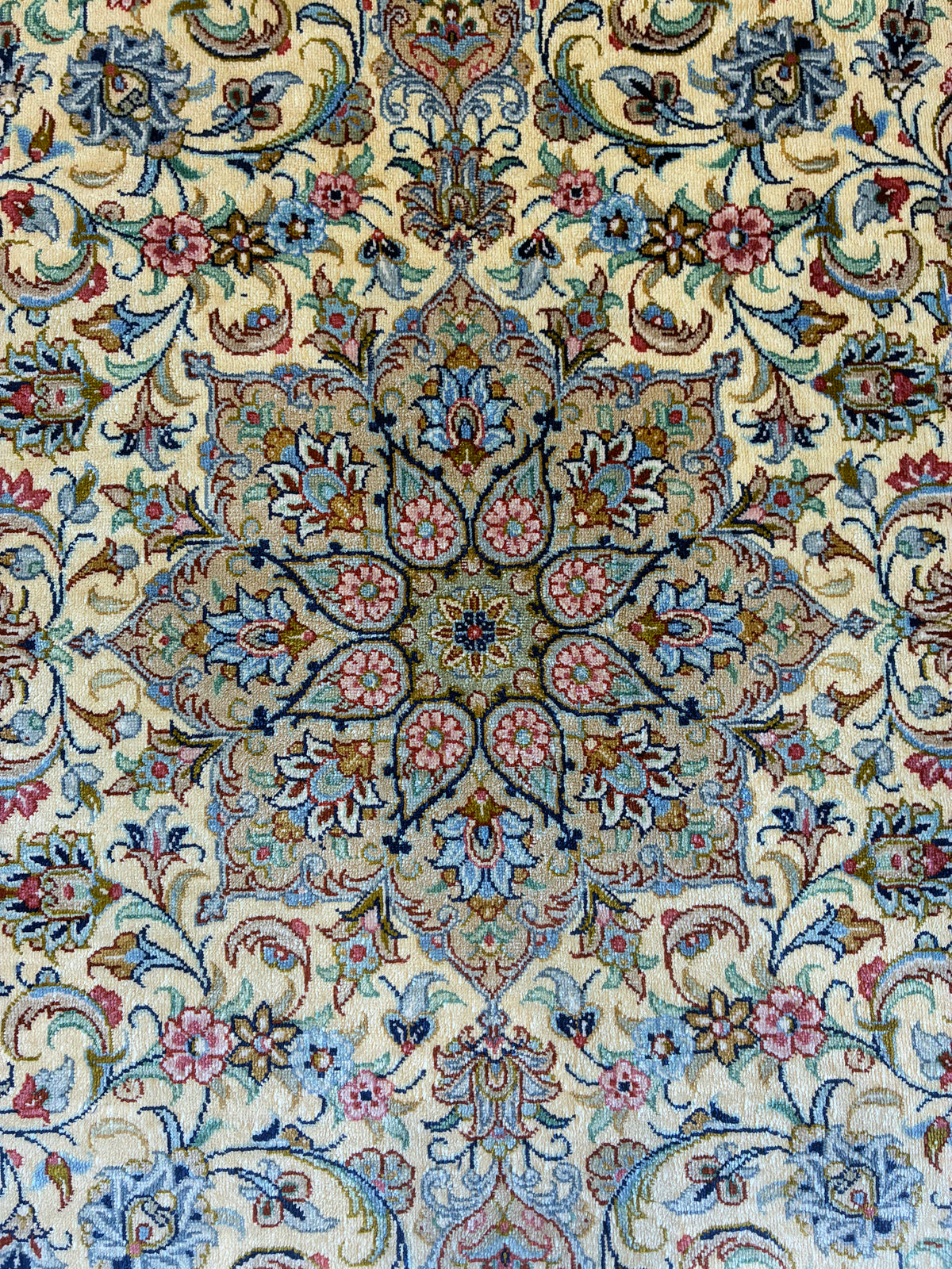 【千葉店】カシャーンシルク アルシャディ工房 92cm x 60cm NT11325