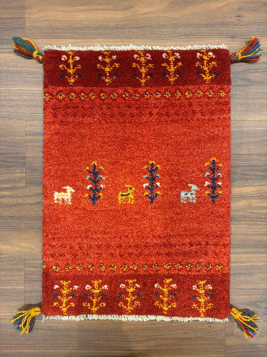 【千葉店】ギャッベ 59cm x 42cm NN19024