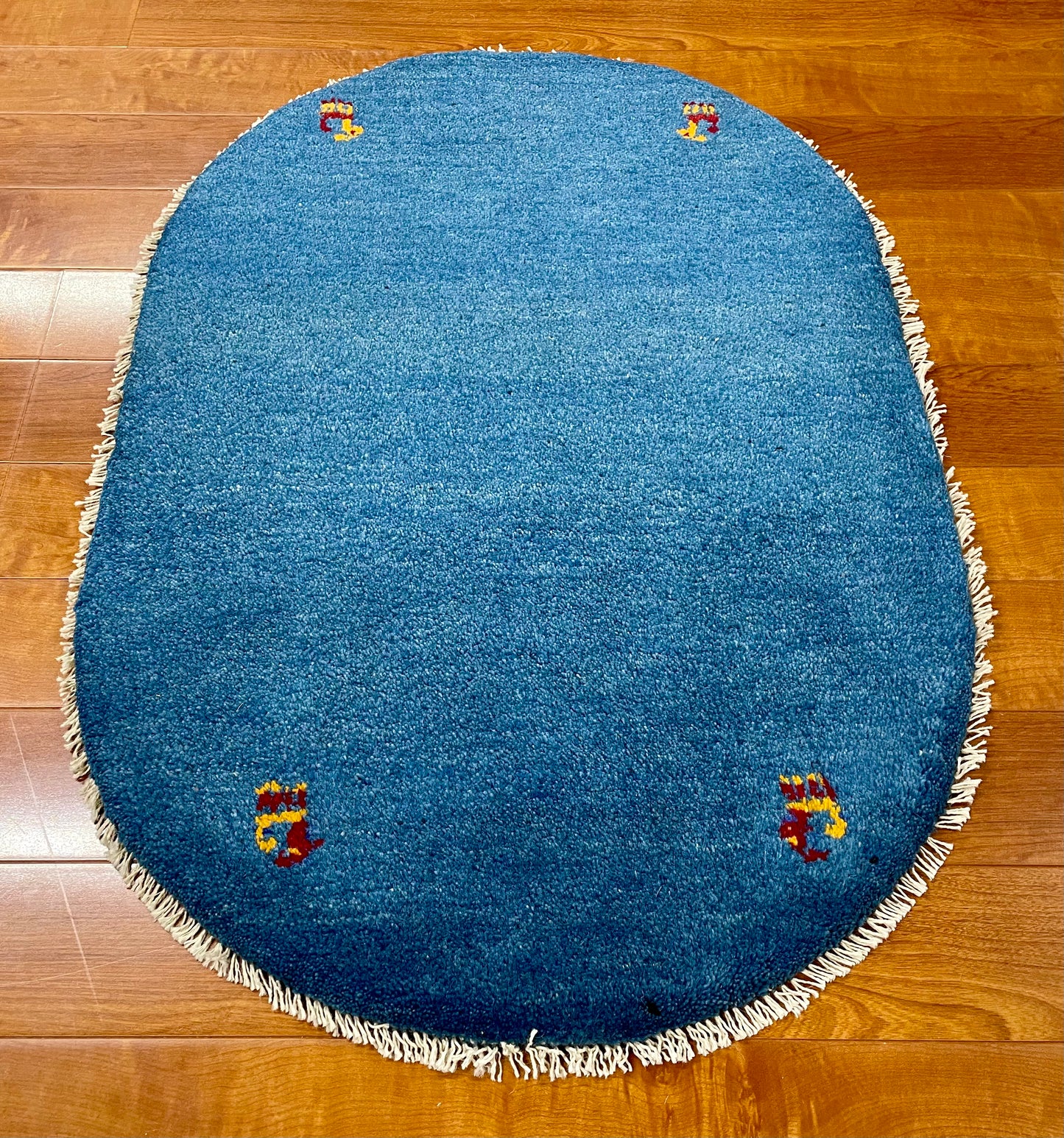 【オンライン限定】ギャッベ 90cm x 62cm (楕円形) RJ12317