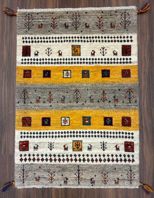 【千葉店】カシュクリギャッベ 95cm x 62cm RJ8447