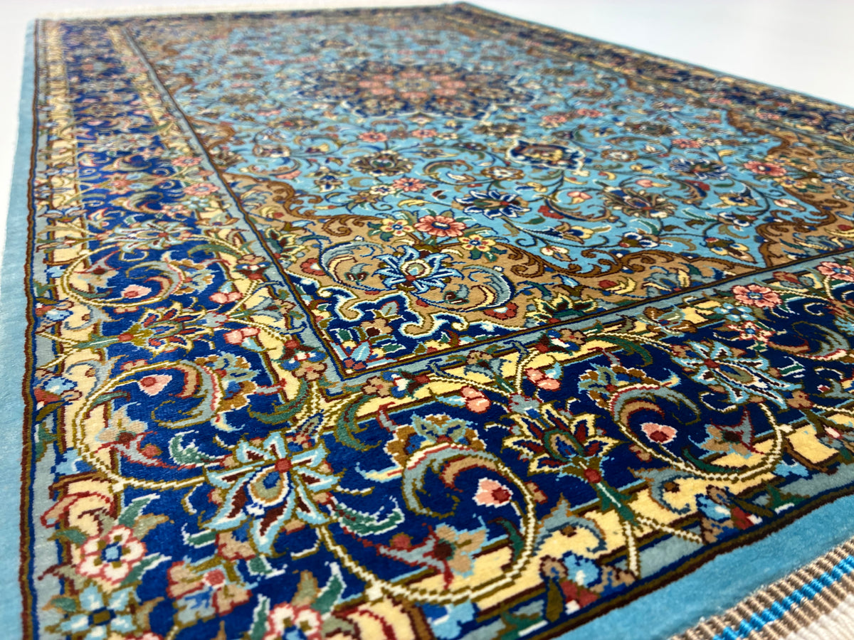 【千葉店】カシャーンシルク アルシャディ工房 95cm x 60cm SEM48838