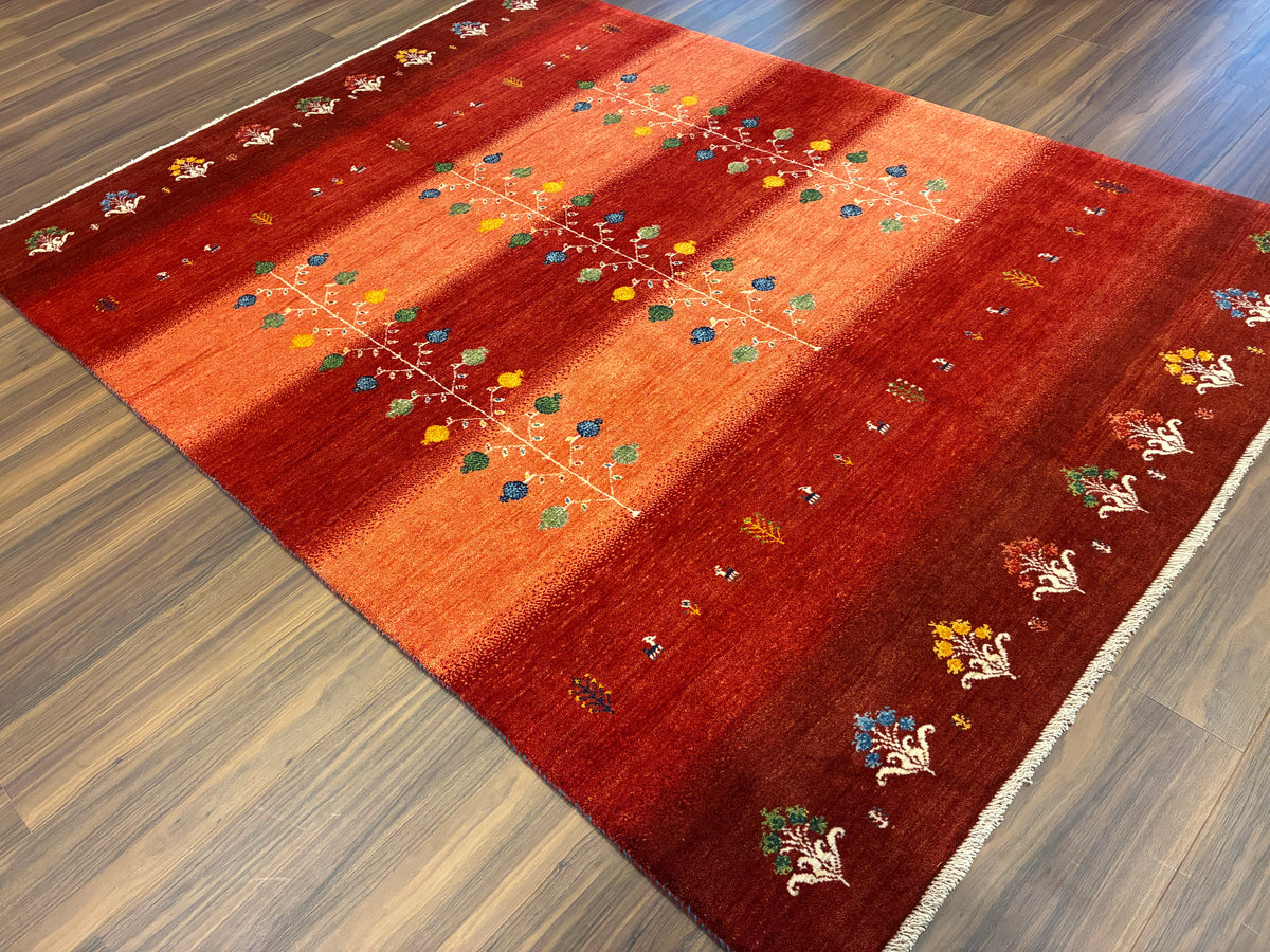 【千葉店】カシュクリギャッベ  200cm x 150cm RJ14442