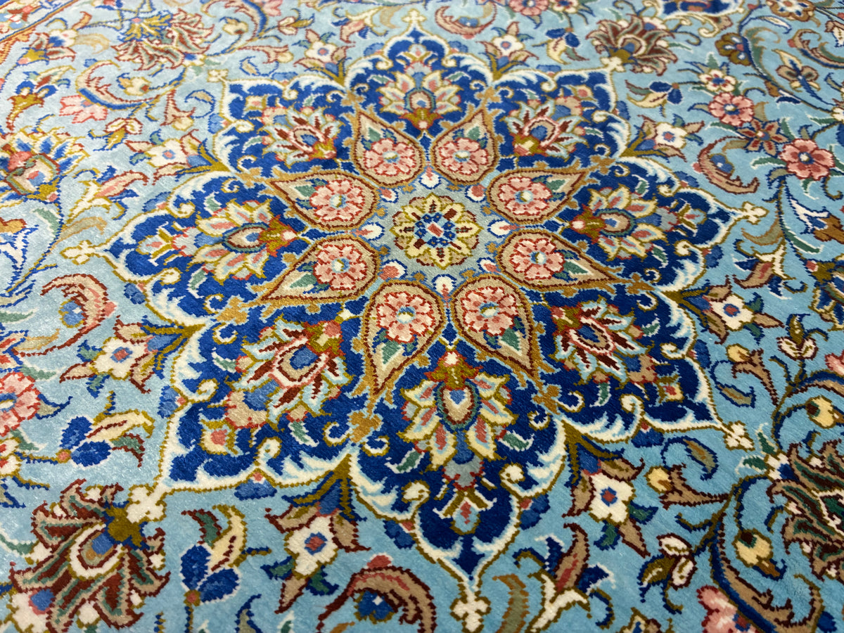 【千葉店】カシャーンシルク アルシャディ工房 95cm x 60cm SEM48838