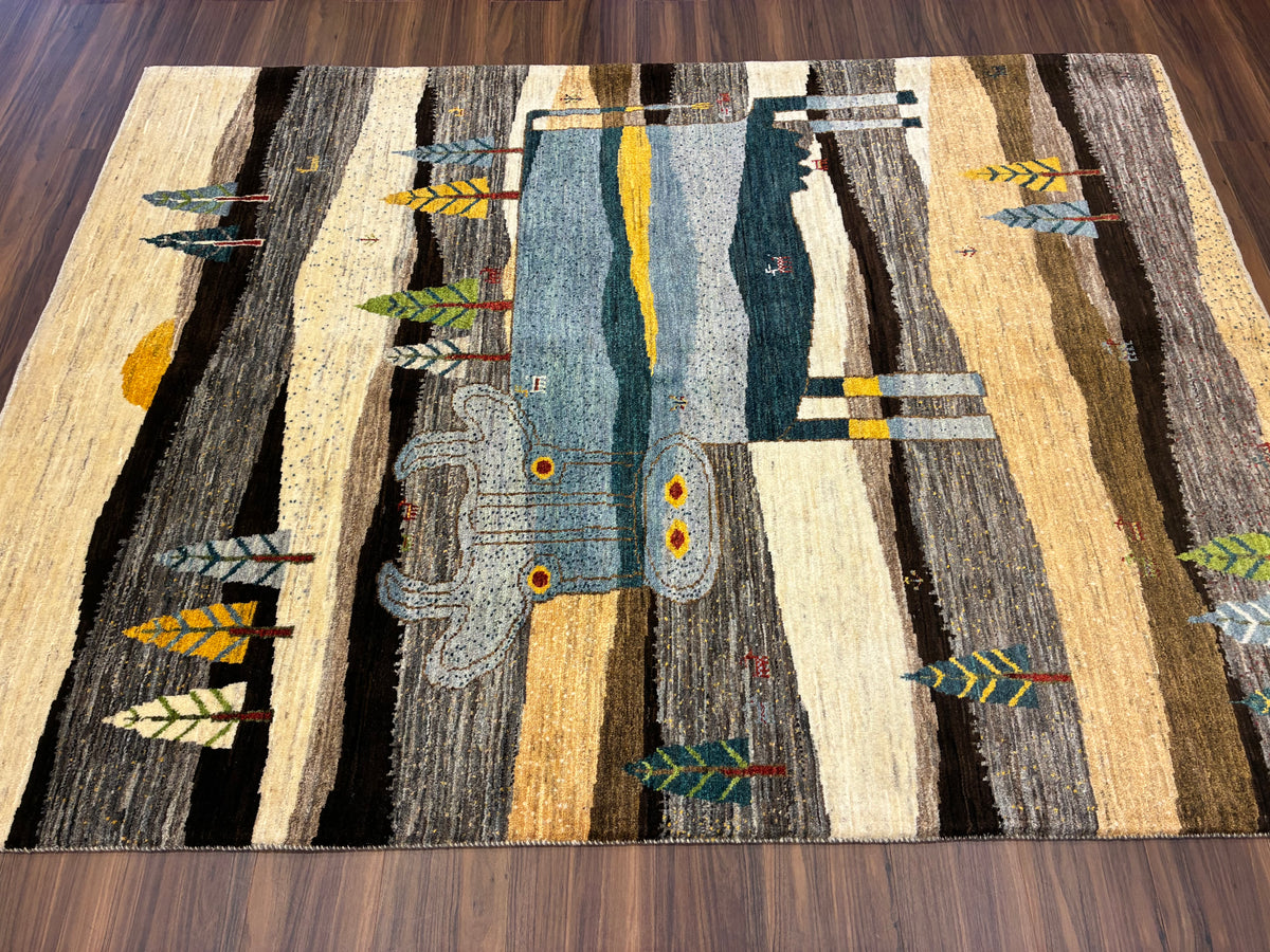 【千葉店】カシュクリギャッベ  199cm x 148cm RJ17447