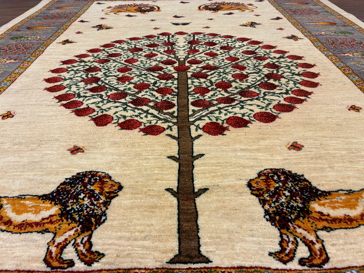 【千葉店】カシュクリギャッベ  200cm x 154cm RJ17224