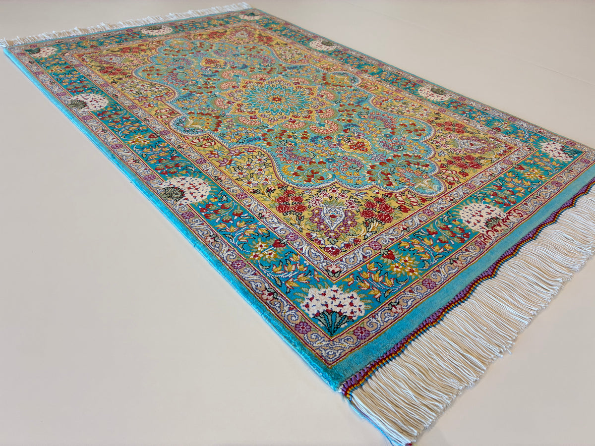 【千葉店】クム アフマディ工房 90cm x 62cm PS11946
