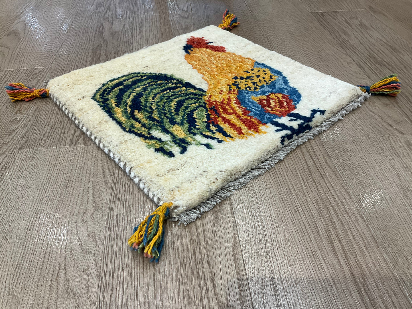 ギャッベ 41cm x 40cm AJ29914