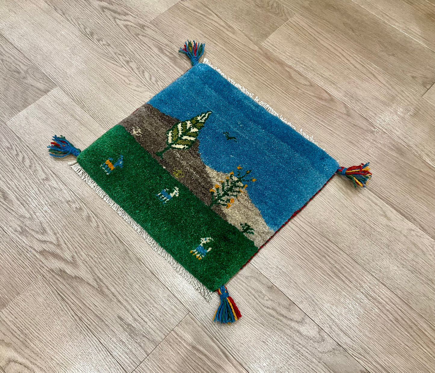 ギャッベ 43cm x 40cm T9949