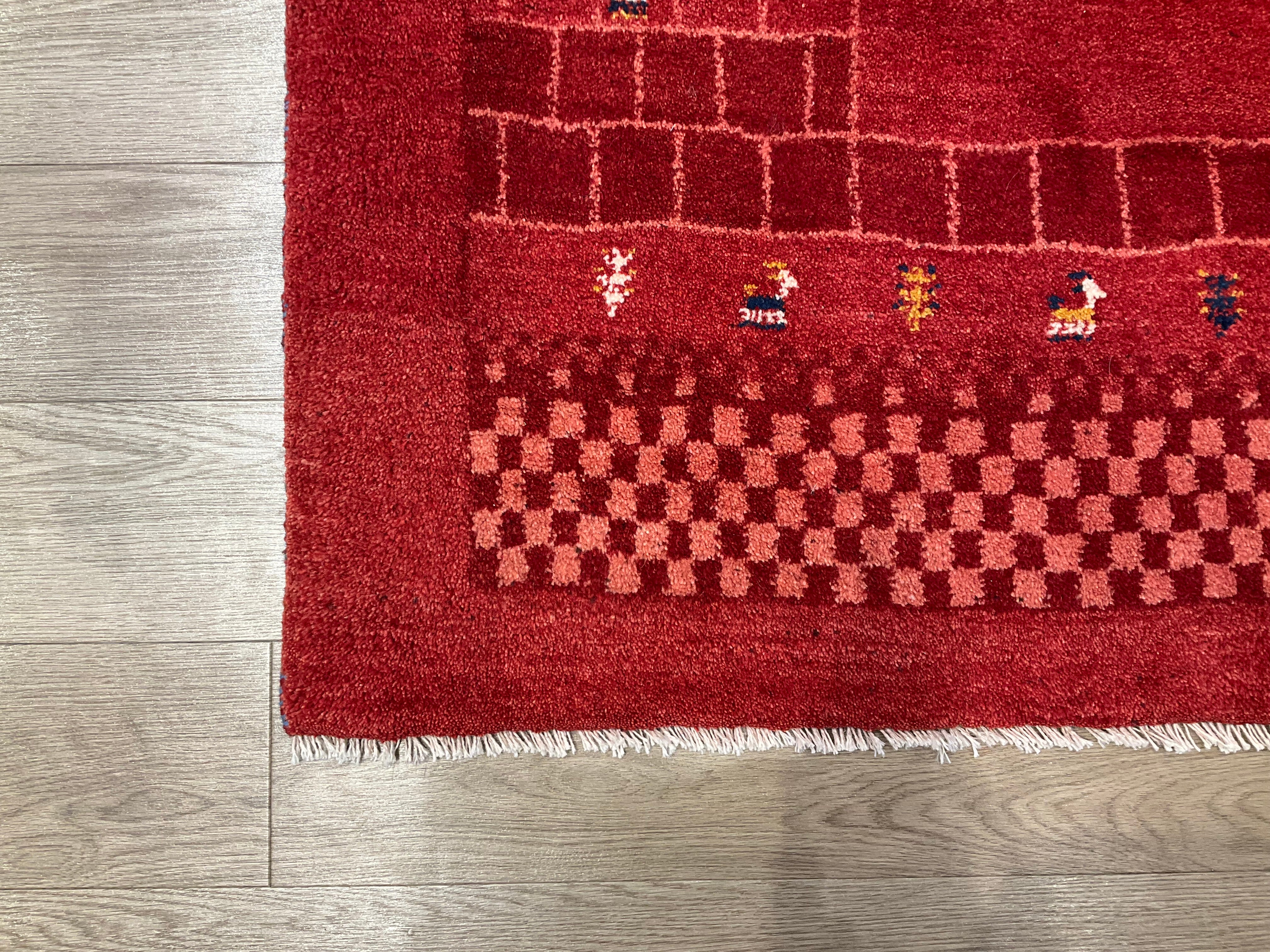 ギャッベ 188cm x 155cm RJ11332 – ペルシャ絨毯専門店 ペルシャンパトリス