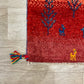 【福岡店】ギャッベ 44cm x 41cm Z3379