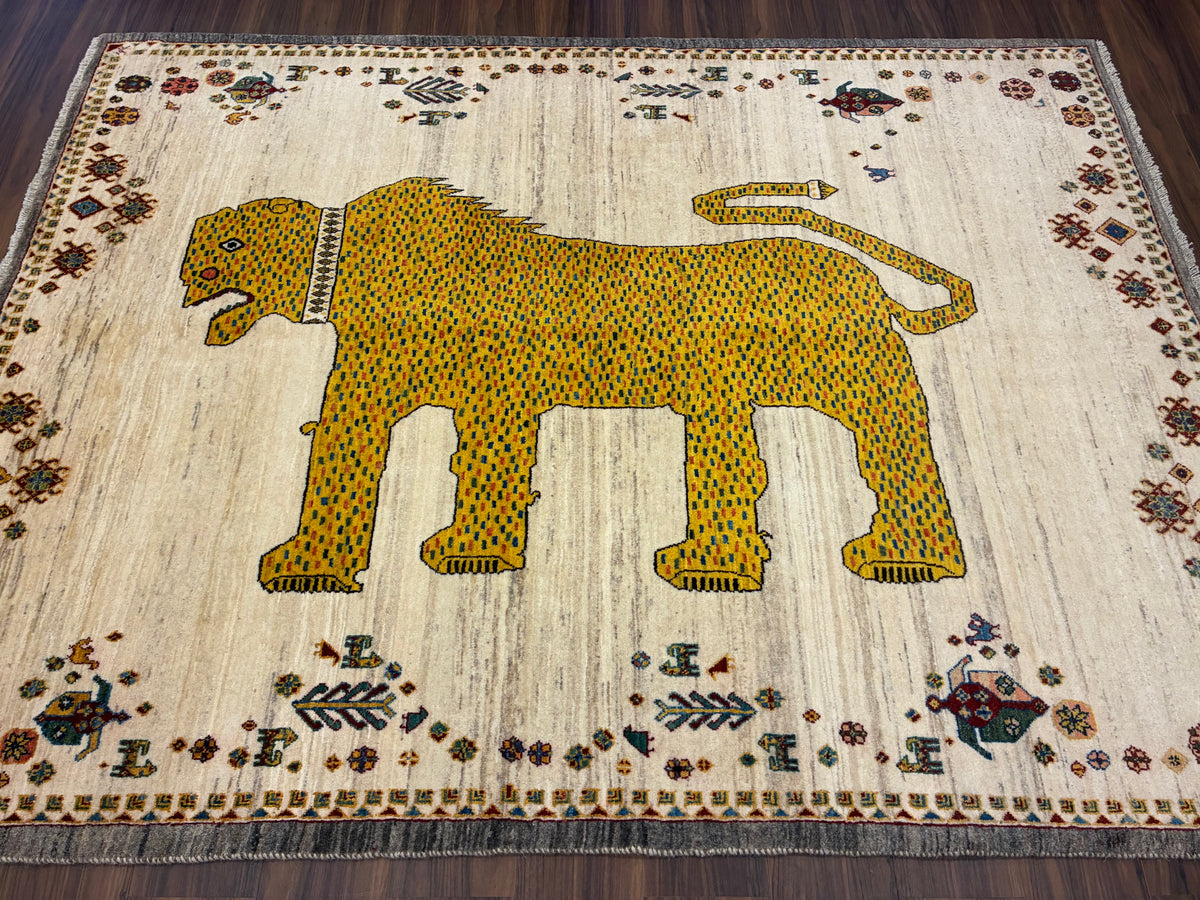 【千葉店】カシュクリギャッベ  202cm x 155cm RJ14838