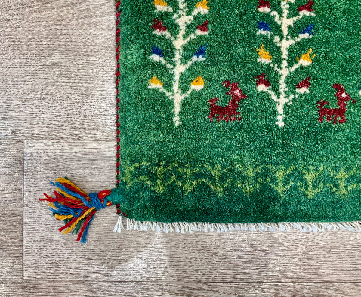 【福岡店】ギャッベ 45cm x 39cm T9684