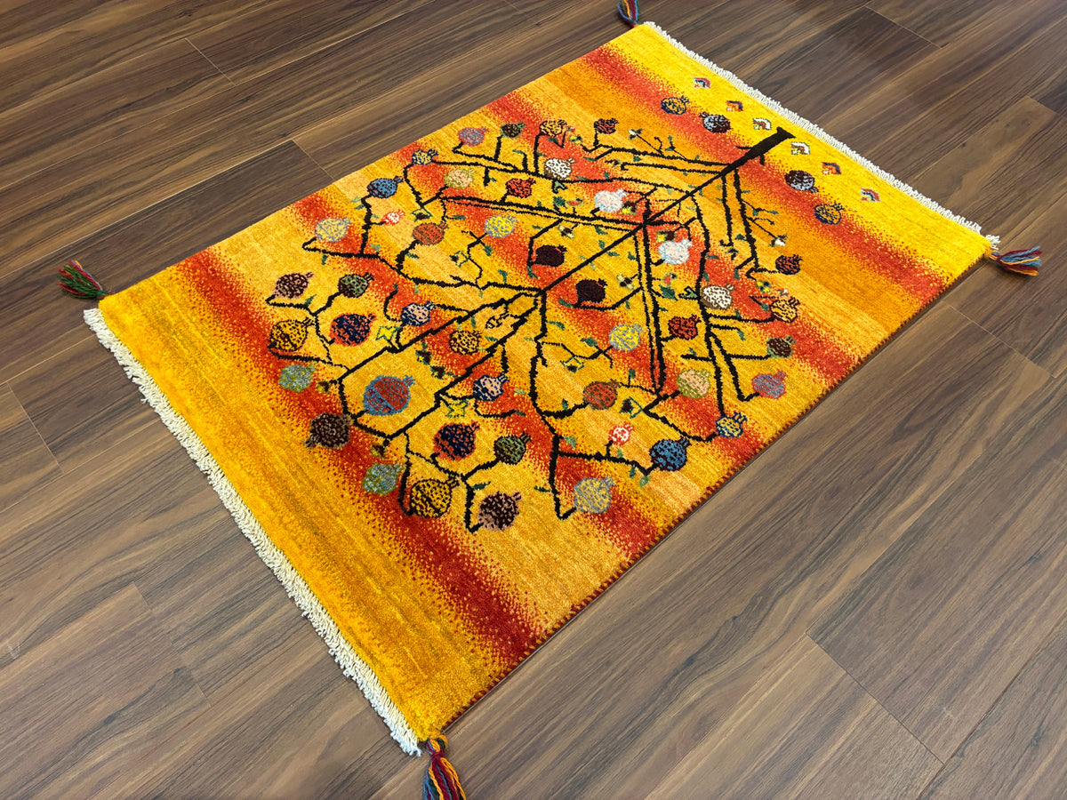 【千葉店】カシュクリギャッベ 93cm x 64cm RJ12248