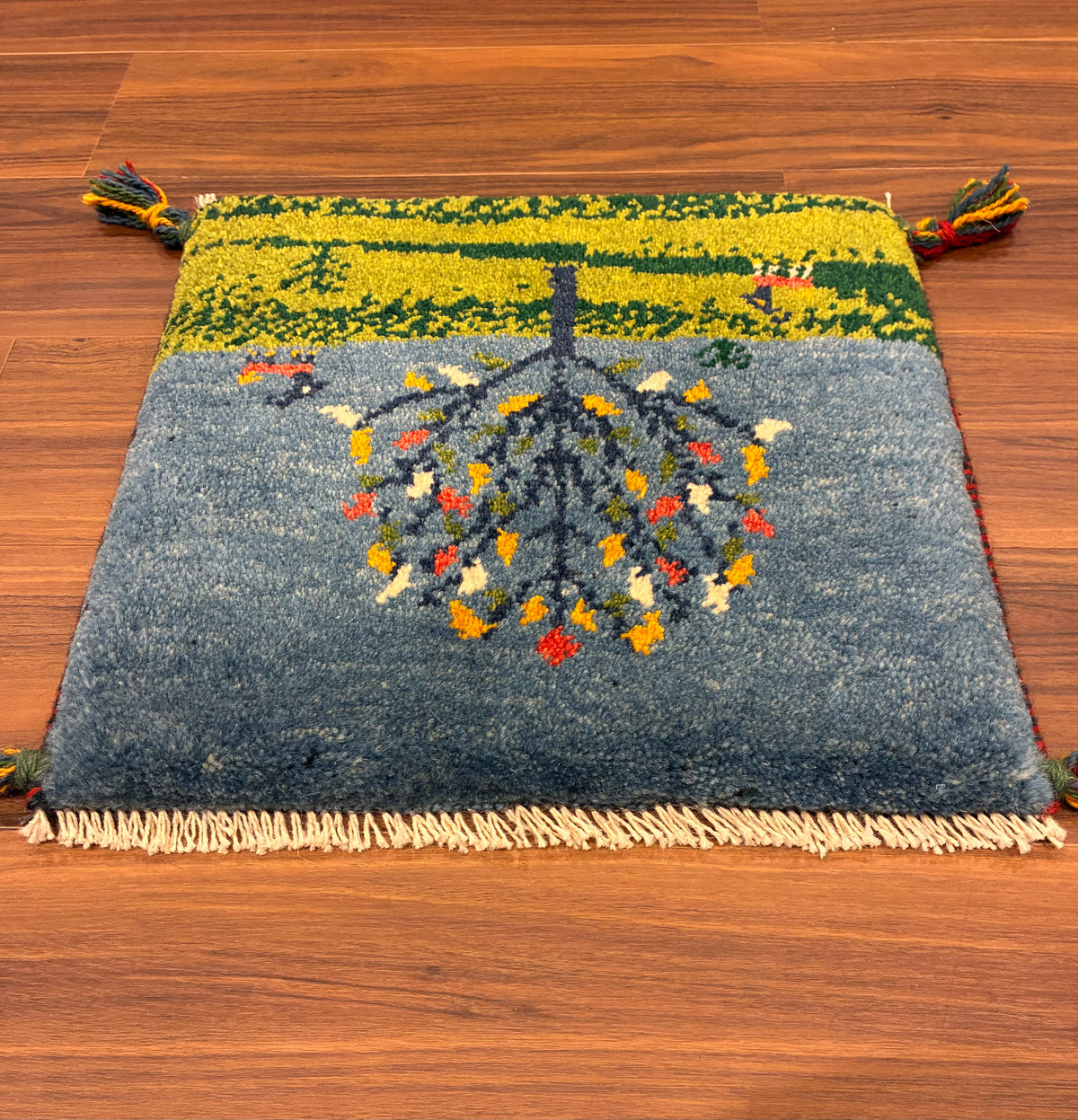 【千葉店】ギャッベ 43cm x 39cm Z3547