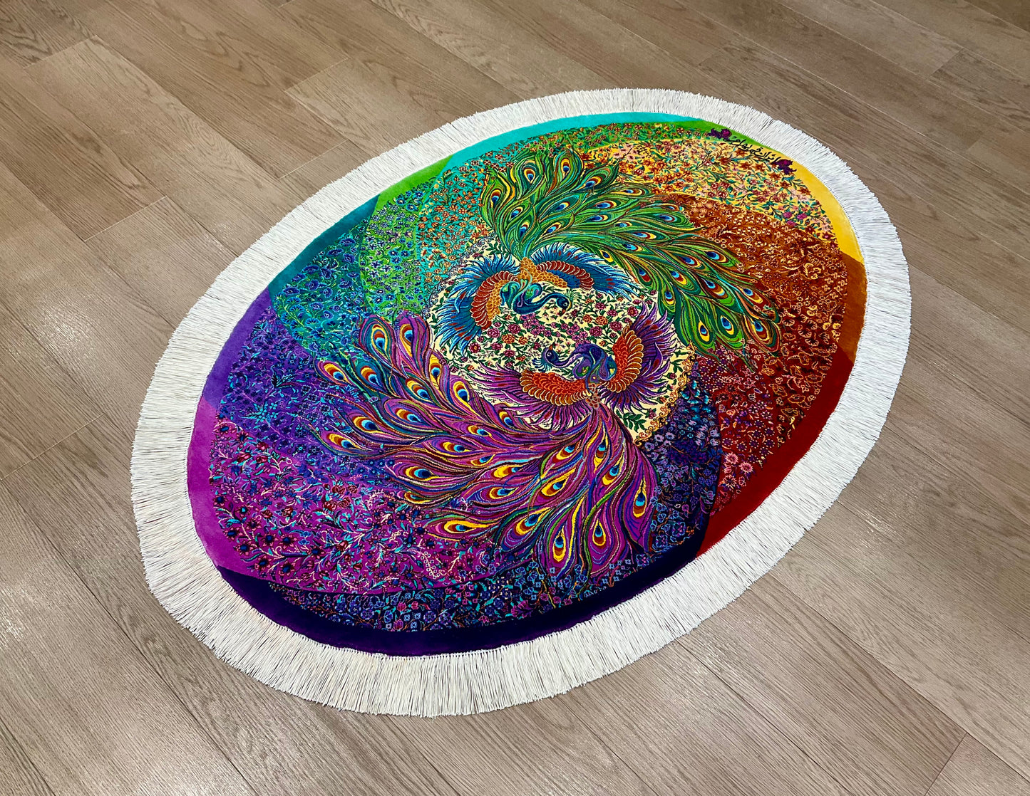 クム バハラミ工房 117cm x 82cm(楕円形) PS9357
