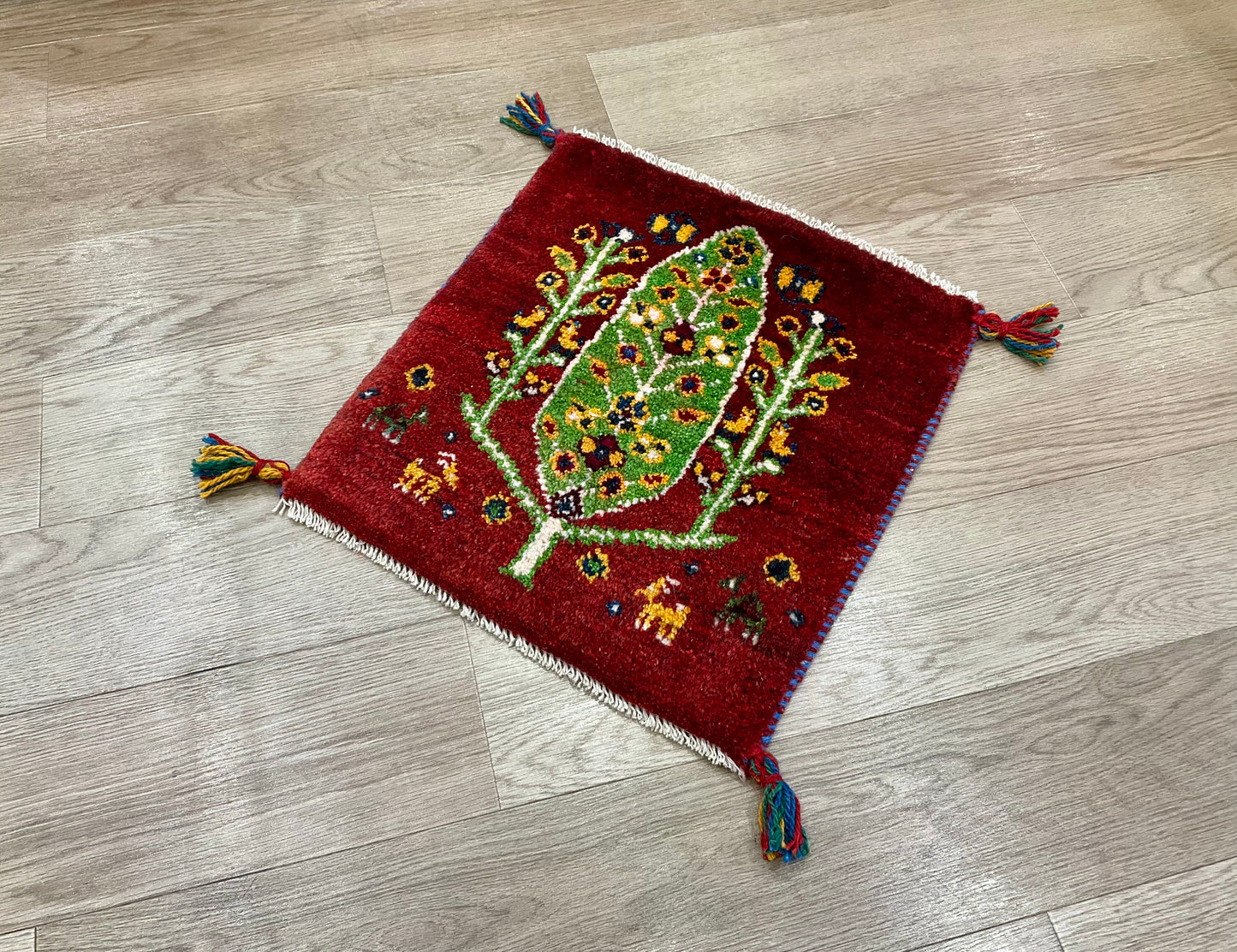 ギャッベ 48cm x 45cm Z2663