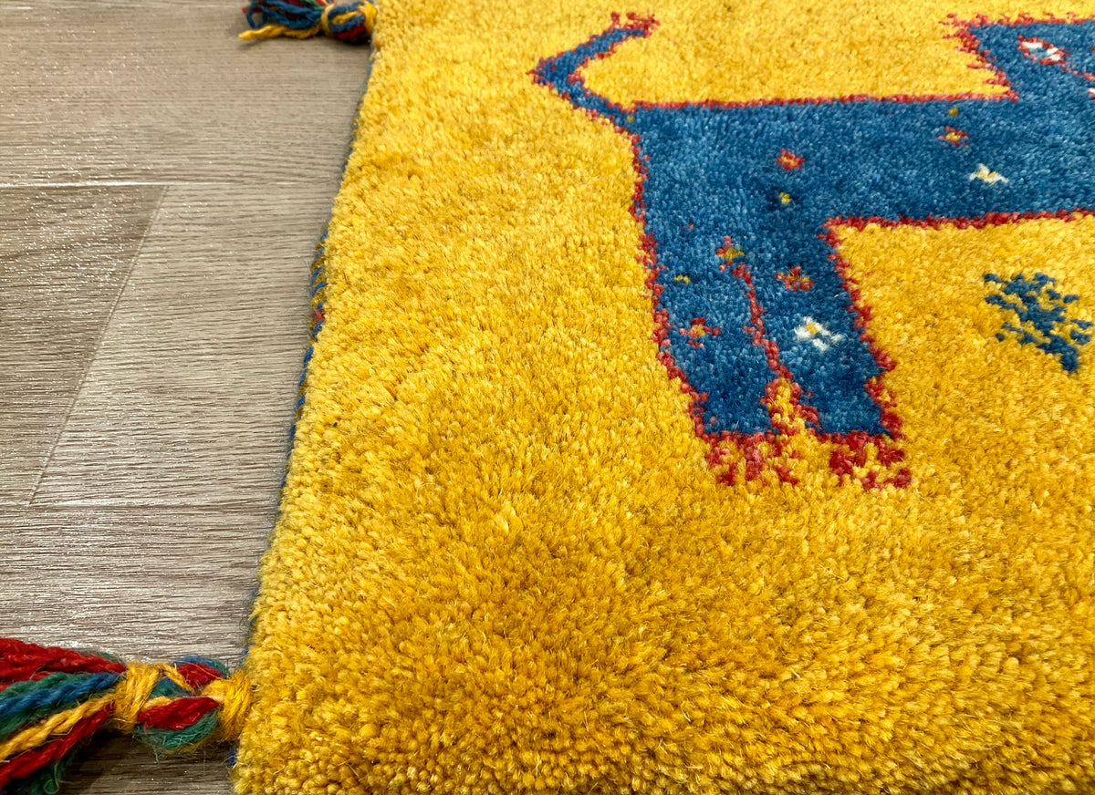 【福岡店】ギャッベ 44cm x 38cm Z3289