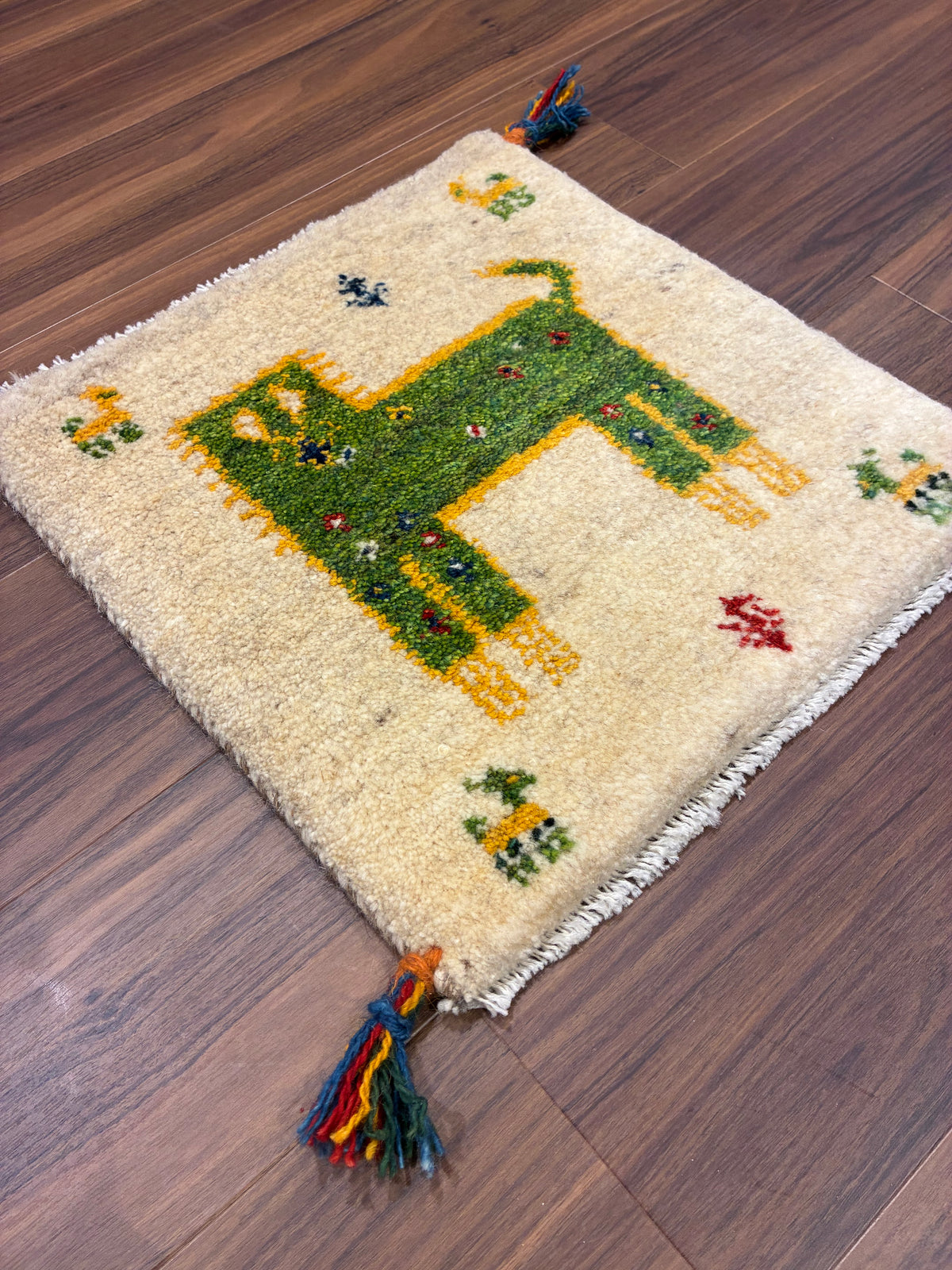 【千葉店】ギャッベ 41cm x 41cm Z1403