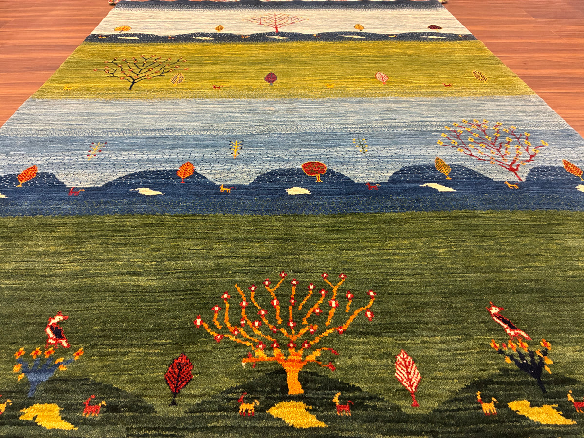 【千葉店】カシュクリギャッベ  210cm x 150cm BT5129