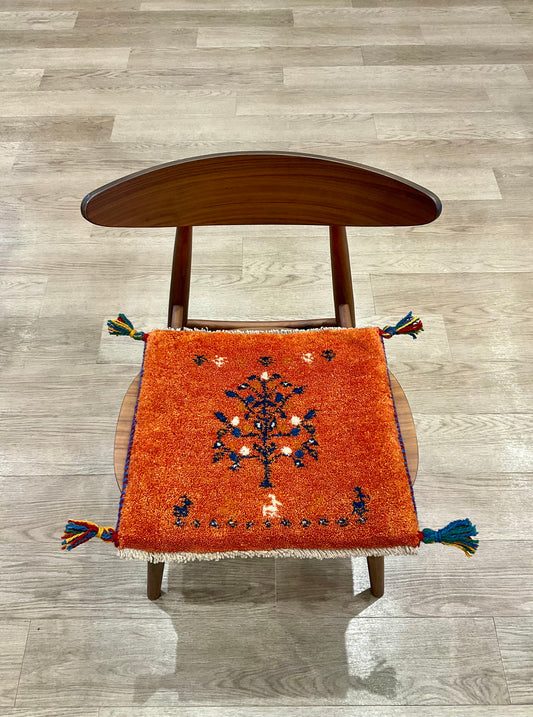 【福岡店】ギャッベ 43cm x 40cm Z2662