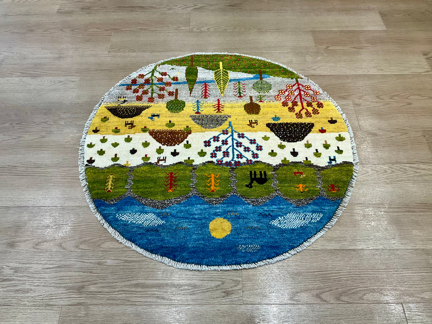 ギャッベ アマレバフト Φ100cm RJ13542