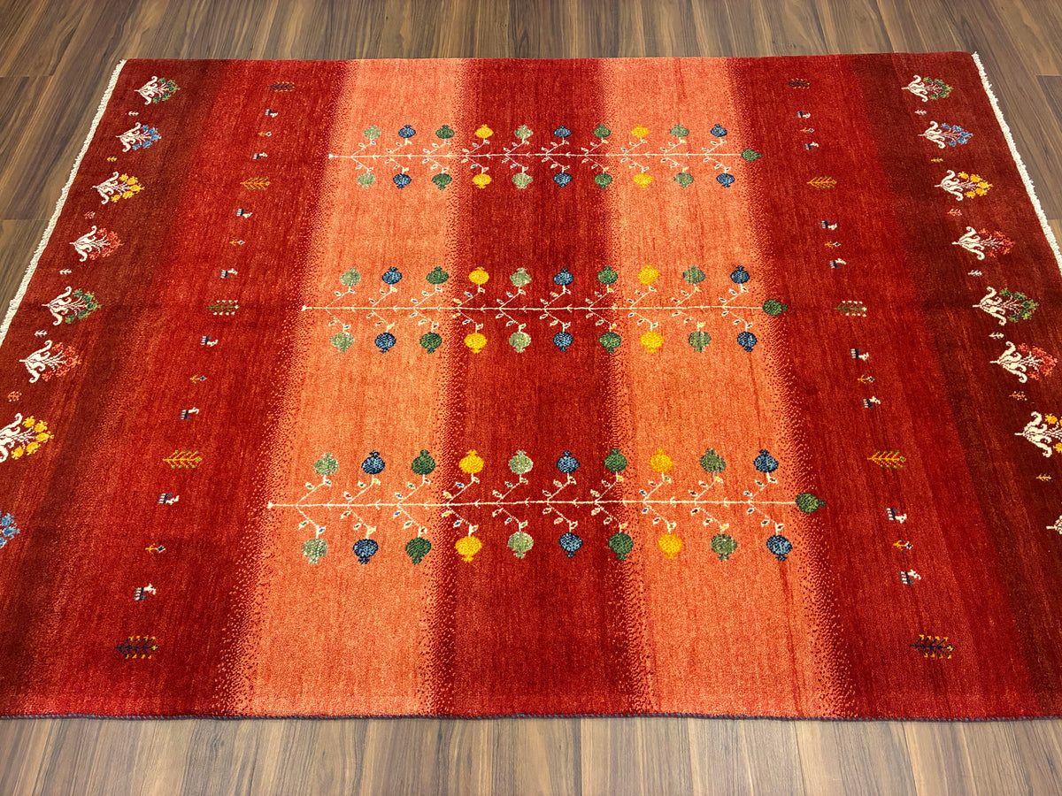 【千葉店】カシュクリギャッベ  200cm x 150cm RJ14442