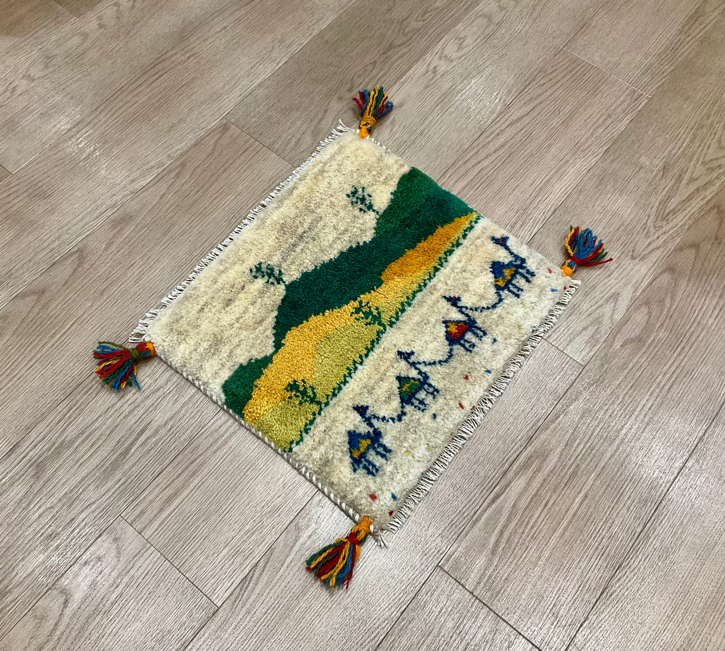 ギャッベ 42cm x 38cm Z1515