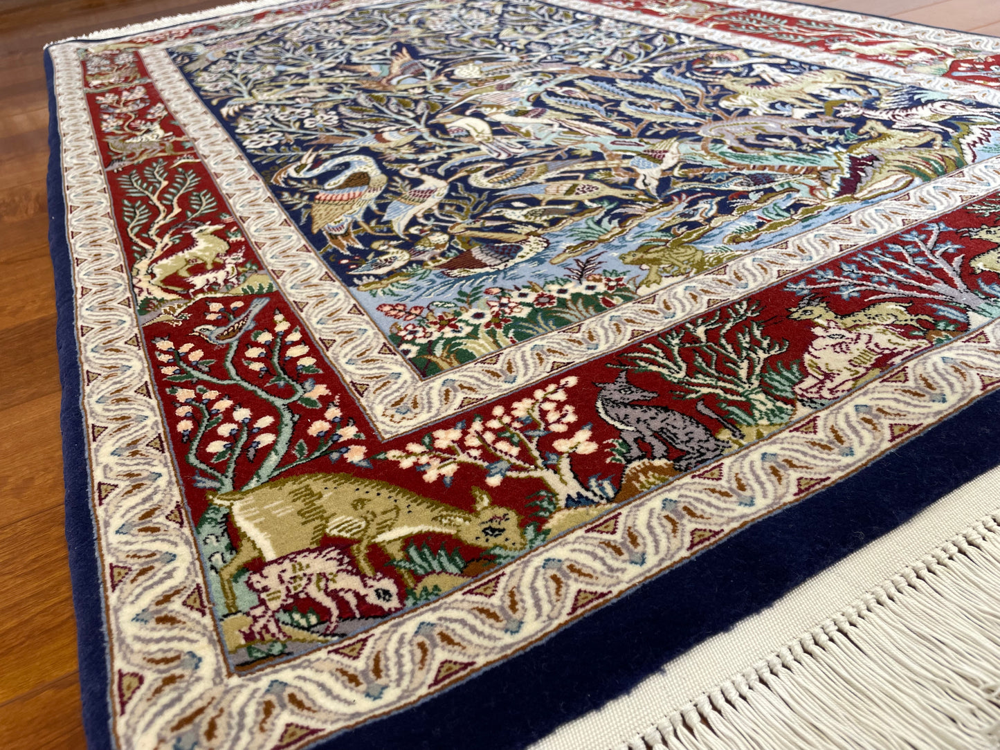 【オンライン限定】イスファハン バーネイ工房 140cm x 87cm A22627