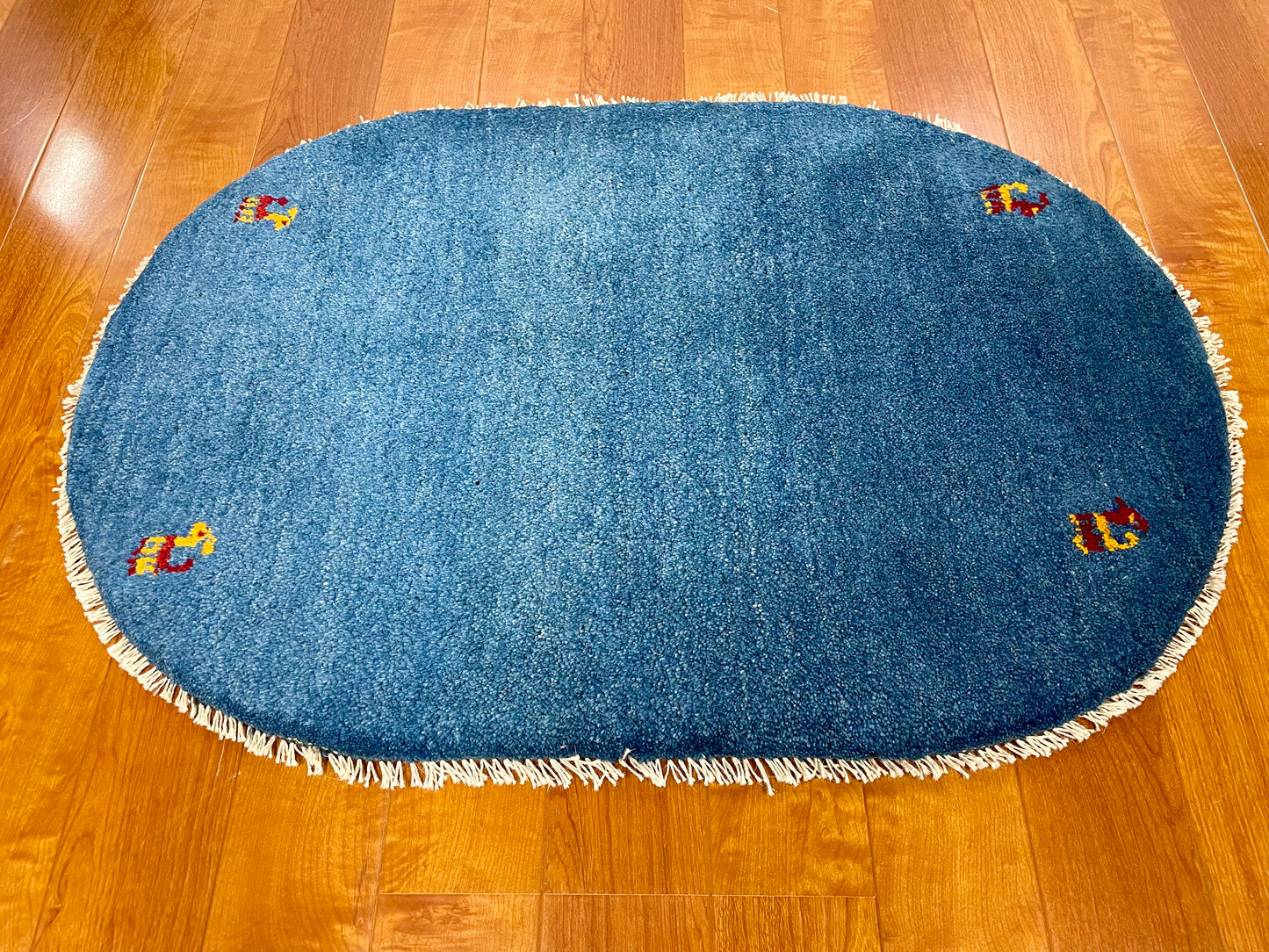 【オンライン限定】ギャッベ 90cm x 62cm (楕円形) RJ12317