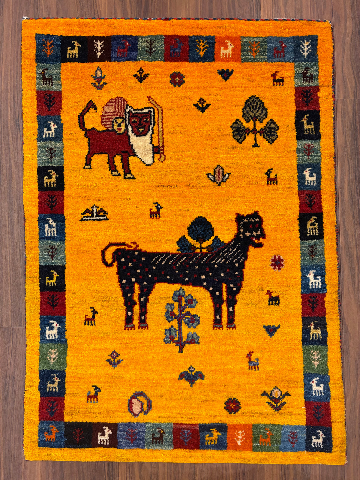 【千葉店】カシュクリギャッベ 90cm x 62cm RJ16880