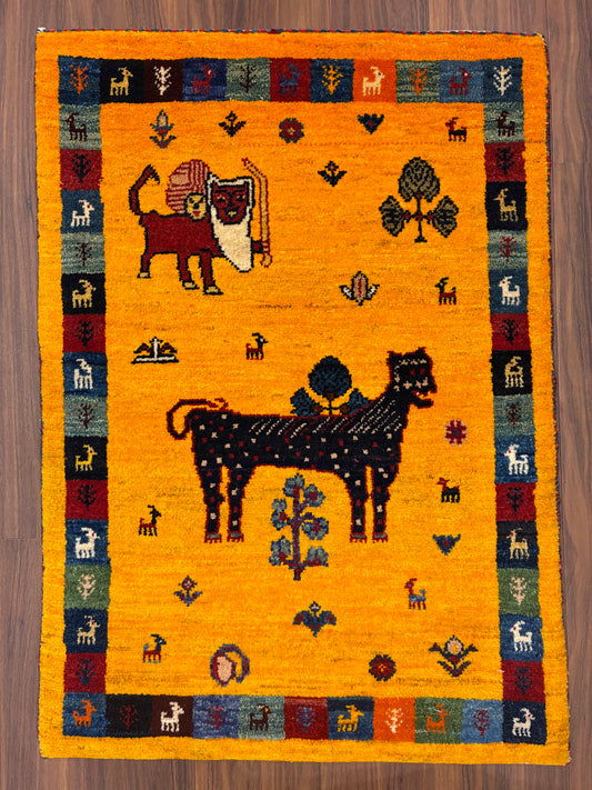 【千葉店】カシュクリギャッベ 90cm x 62cm RJ16880