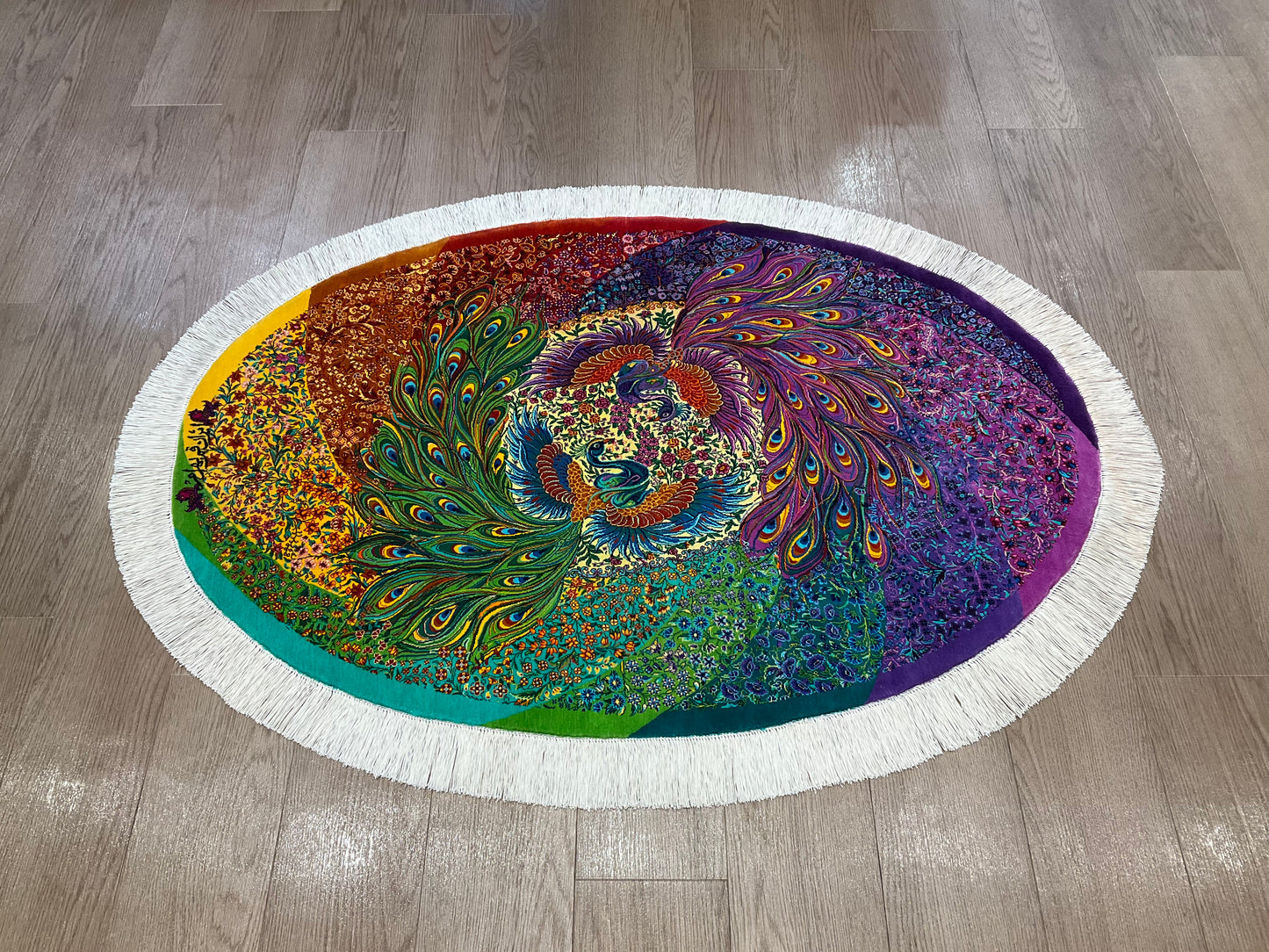 クム バハラミ工房 117cm x 82cm(楕円形) PS9357