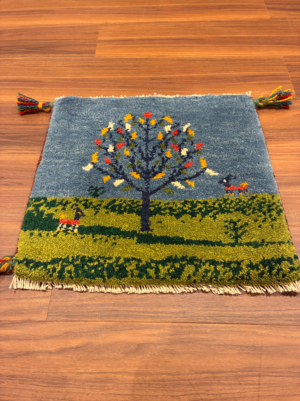 【千葉店】ギャッベ 43cm x 39cm Z3547