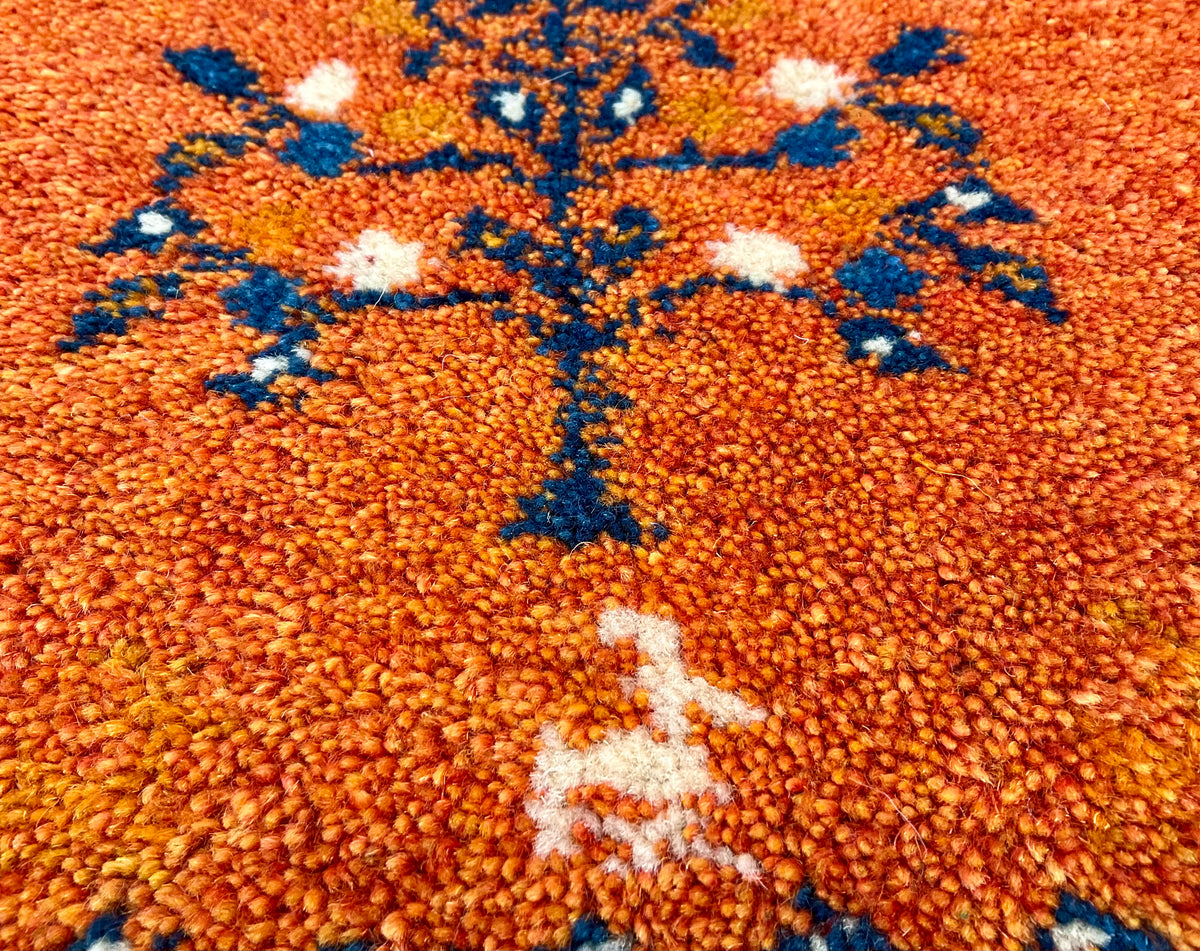 【福岡店】ギャッベ 43cm x 40cm Z2662