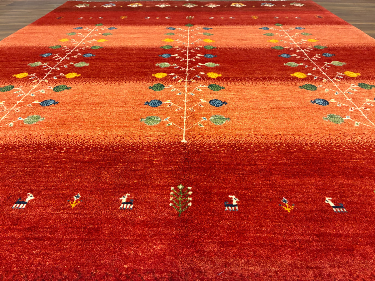【千葉店】カシュクリギャッベ  200cm x 150cm RJ14442