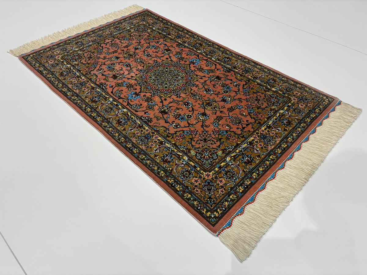 【千葉店】カシャーンシルク アルシャディ工房 93cm x 58cm PS6820