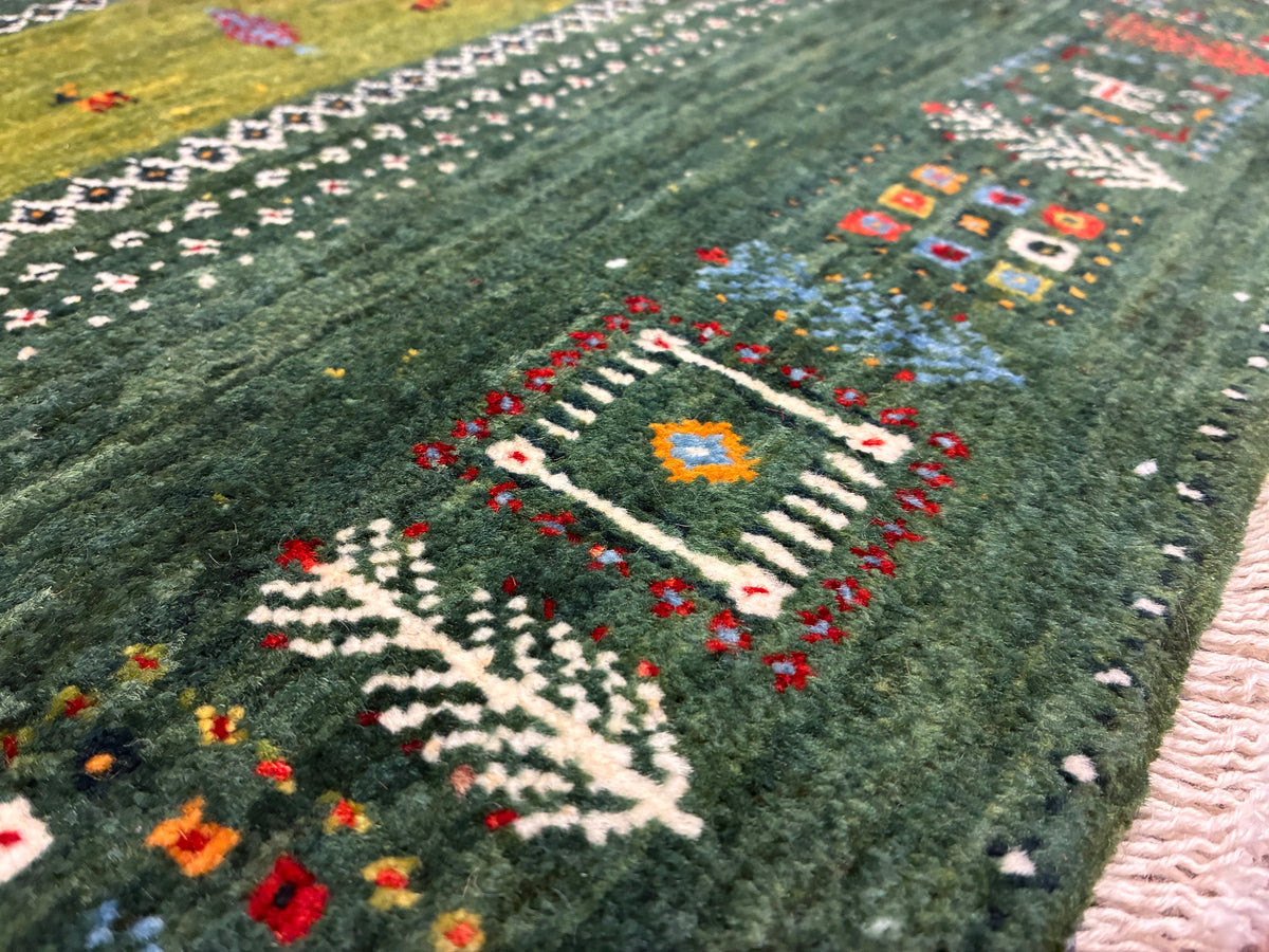 【千葉店】カシュクリギャッベ  203cm x 160cm RJ7695