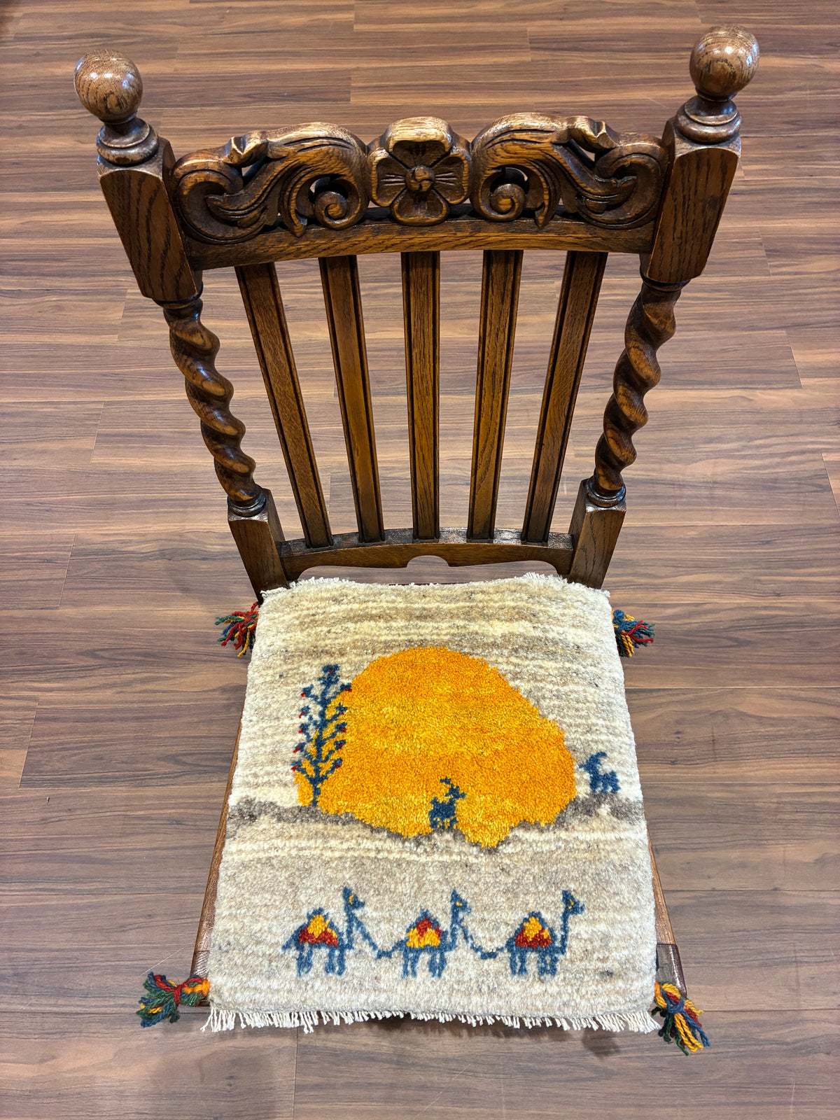 【千葉店】ギャッベ 39cm x 40cm Z3054