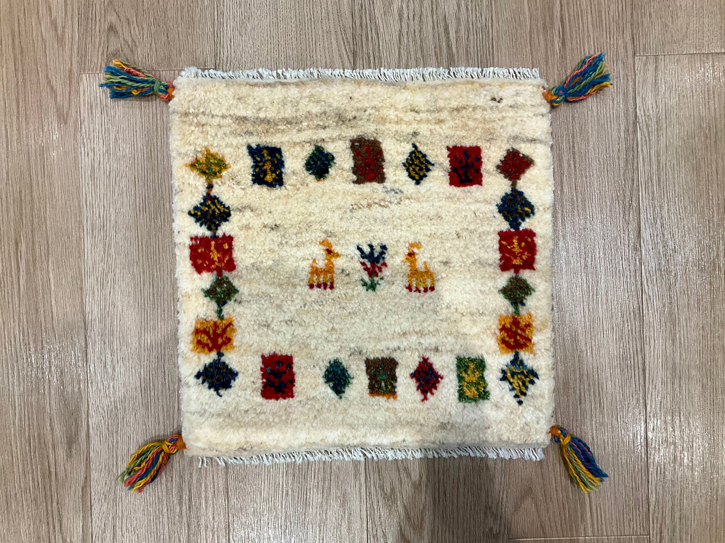 ギャッベ 41cm x 40cm AJ29154